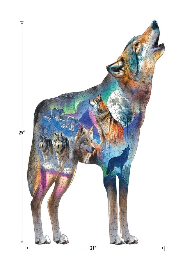 RoseArt - Big Shaped - Wolf II - 350 Piece Jigsaw Puzzle for Adults - Image 3